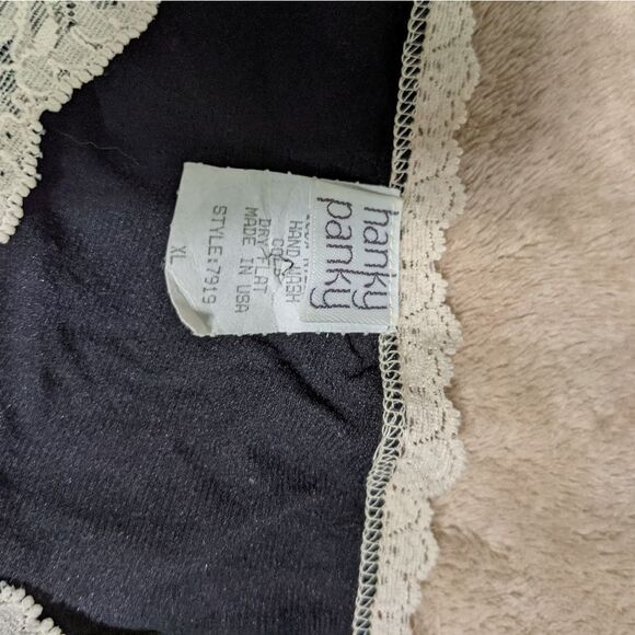 NWOT Hanky Panky Babydoll Nighty Black w/ Ivory Lace Inset - Picture 4 of 6